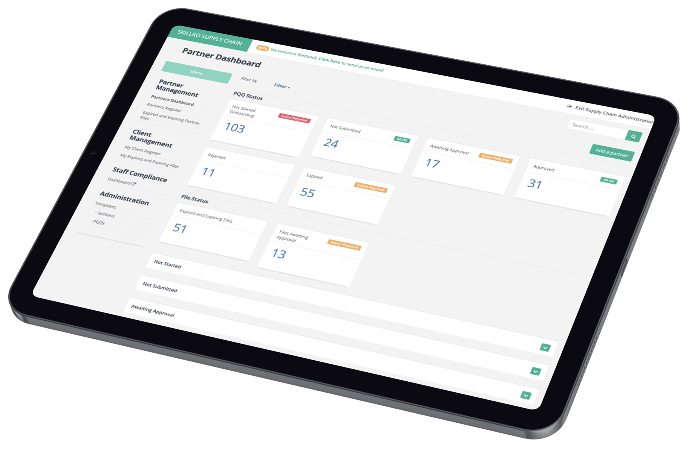 tablet-supply-chain-partner-dashboard